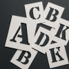 Buchstabenschablonen Alphabet Schablonen für Beschriftung Wand Holz DIY Malerschablonen wiederverwendbar