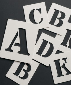 Buchstabenschablonen Alphabet Schablonen für Beschriftung Wand Holz DIY Malerschablonen wiederverwendbar