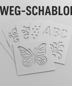 Einweg Schablonen Papier Stencils für Markierung Sprühfarbe Baustelle und schnelle Beschriftung