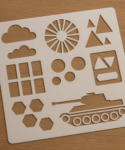 Modellbau Schablonen Präzisions Stencils für Modellbau Miniaturen und technische Markierungen