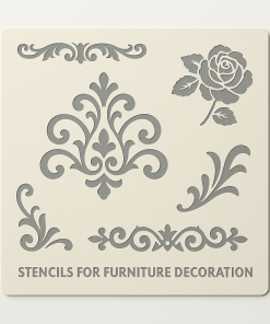 Möbel Deko Schablonen Vintage Stencils für Möbel Upcycling Shabby Chic und Möbelgestaltung