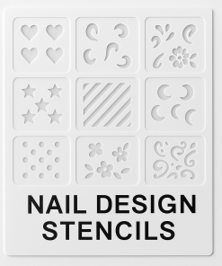 Nageldesign Schablonen Nail Art Stencils für kreative Nagelmuster und Maniküre