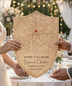 Personalisierte Holz-Jubiläumstafel, A4 (ca. 21 x 30 cm) zum Jubiläum – Einzigartiges Geschenk