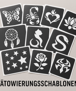 Tattoo Schablonen Stencils für temporäre Tattoos Body Art und Hautdesign