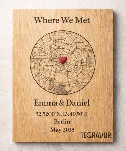 Wo alles begann – Edle Wanddeko aus Holz mit Gravur