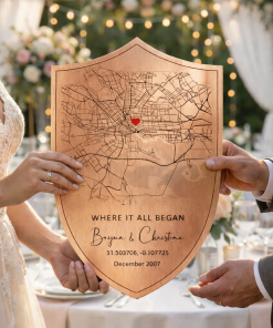 Personalisierte Jubiläumstafel aus Kupfer, A4 (ca. 21 x 30 cm)