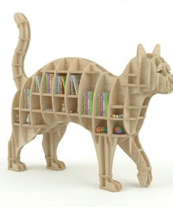 KiddiHop Kinderregal Katze aus Sperrholz