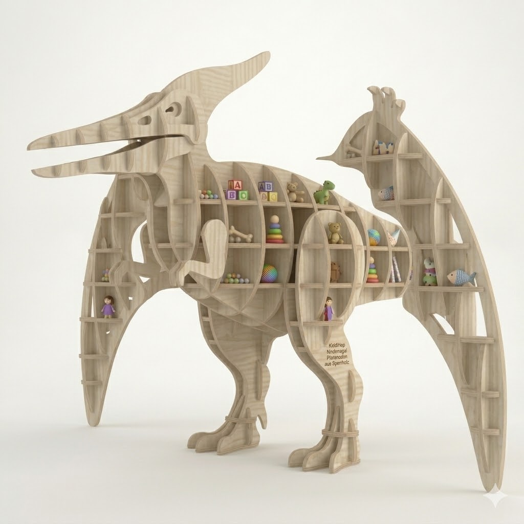 KiddiHop Kinderregal Pteranodon aus Sperrholz