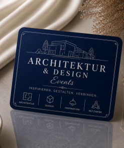 Architektur & Design Events Metall Einladungskarten