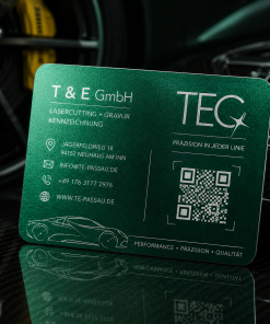 Automotive Style Metall Visitenkarten mit Gravur TEGravur