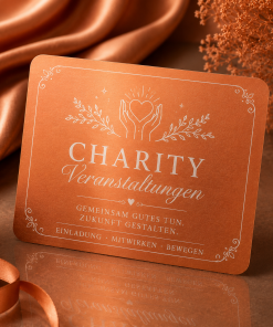 Charity Veranstaltungen Metall Einladungskarten