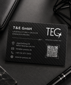 Clean Business Metall Visitenkarten mit Gravur TEGravur