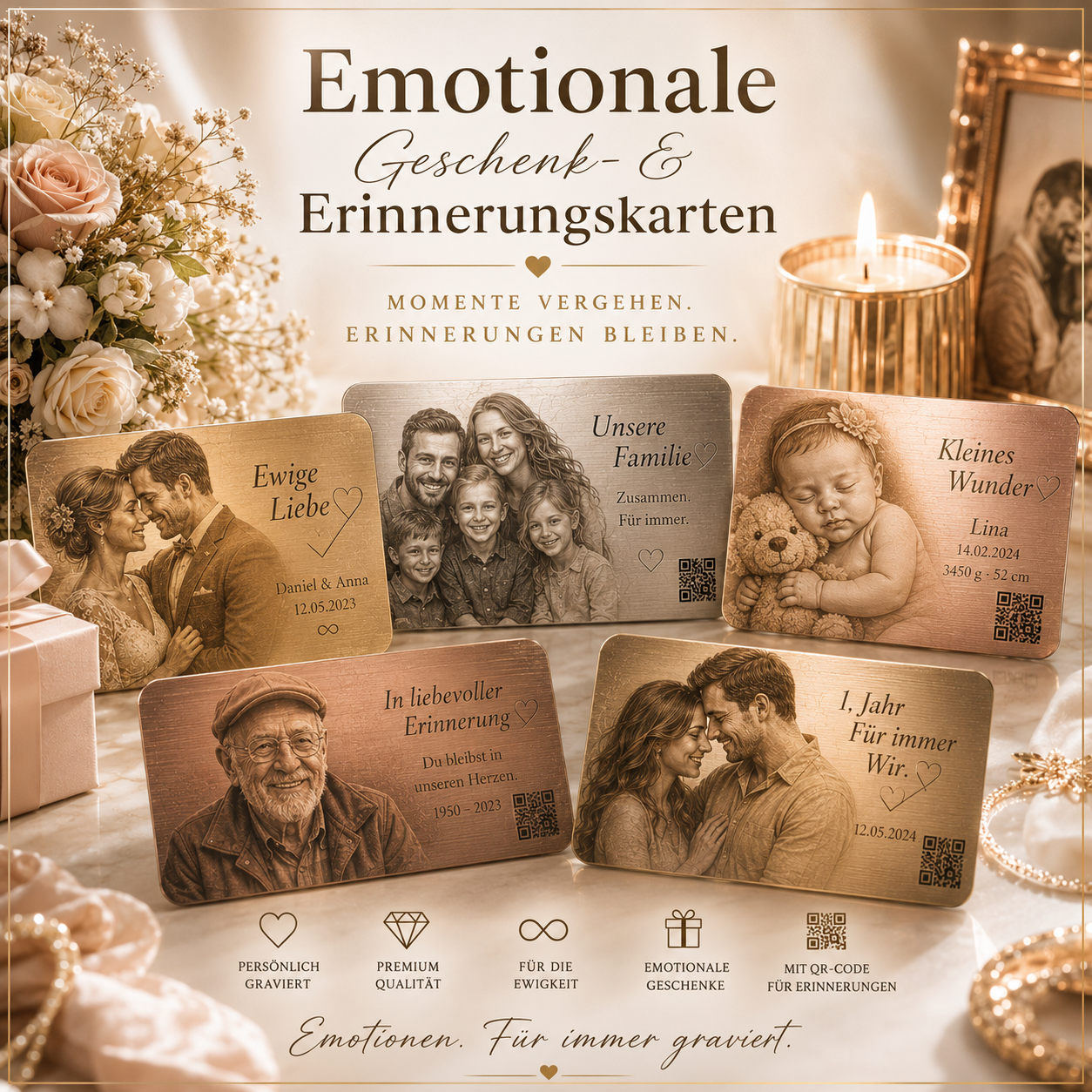 Emotionale Geschenk- & Erinnerungskarten