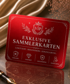 Exklusive Sammlerkarten Metall Einladungskarten