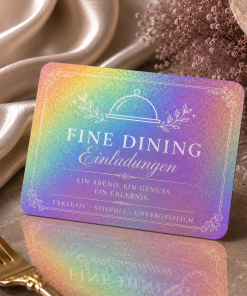 Fine Dining Einladungen Metall Einladungskarten