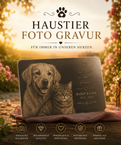 Haustier Foto Gravur