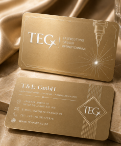 High-End Fashion Style Metall Visitenkarten mit Gravur TEGravur