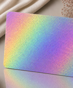 Blanko Metallkarten 0,4–0,5 mm Premium-Klasse moderner Metallkarten, 86 × 54 mm, Farbe Holographic Rainbow