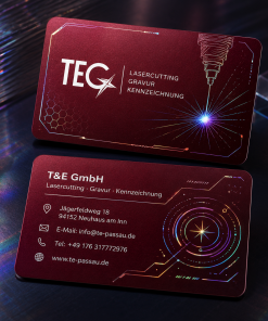 Holographic Style Metall Visitenkarten mit Gravur TEGravur