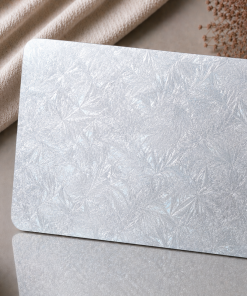 Blanko Metallkarten 0,21-0,3 mm, leer, für Lasergravur. 86 × 54 mm, Farbe Ice Crystal