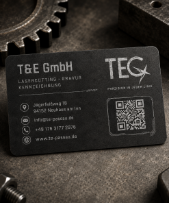 Industrial Style Metall Visitenkarten mit Gravur TEGravur
