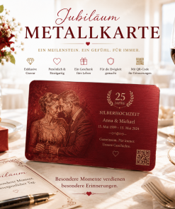 Jubiläum Metallkarte