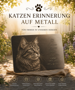 Katzen Erinnerung auf Metall