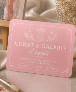 Kunst & Galerie Events Metall Einladungskarten