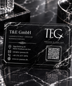 Marble Design Metall Visitenkarten mit Gravur TEGravur