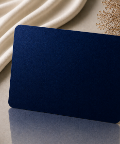 Blanko Metallkarten 0,21-0,3 mm, leer, für Lasergravur. 86 × 54 mm, Farbe Marineblau