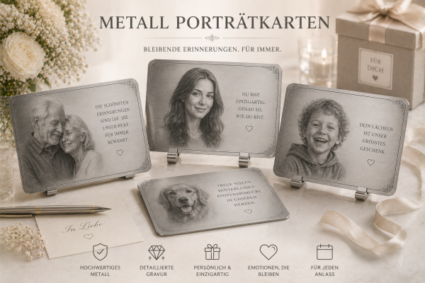 Metall Portraitkarten