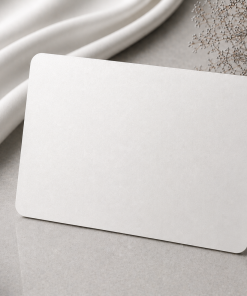 Blanko Metallkarten 0,4–0,5 mm Premium-Klasse moderner Metallkarten, 86 × 54 mm, Farbe Perlweiß