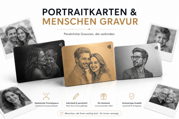 Portraitkarten & Menschen Gravur 1