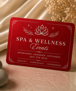 SPA & Wellness Events Metall Einladungskarten