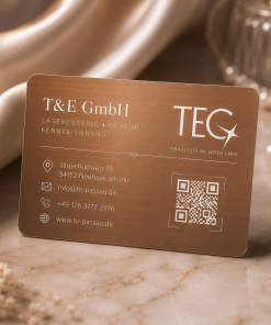 Soft Luxury Metall Visitenkarten mit Gravur TEGravur