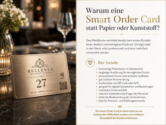 Warum eine Smart Order Card statt Papier oder Kunststoff