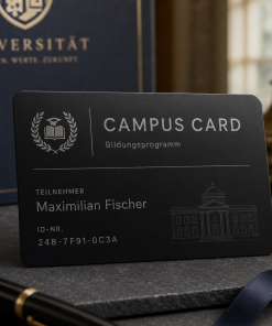 Campus Card Aluminium Silber