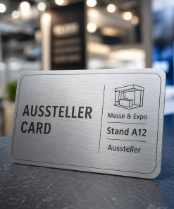 Aussteller Card Metall