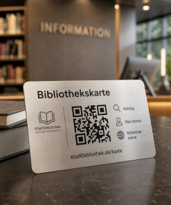Bibliothekskarte mit QR-Code