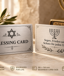Blessing Card Metall-Glaubenskarten, Gebetskarten, Schutzkarten mit Gravur
