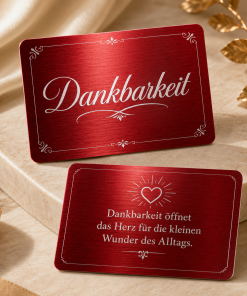 Dankbarkeit Metall-Glaubenskarten, Gebetskarten, Schutzkarten mit Gravur