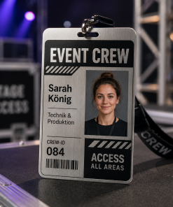 Event Crew Ausweis Metall