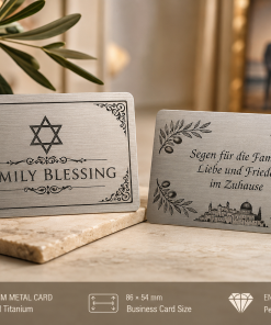Family Blessing Metall-Glaubenskarten, Gebetskarten, Schutzkarten mit Gravur