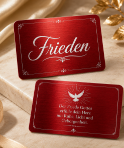 Frieden Metall-Glaubenskarten, Gebetskarten, Schutzkarten mit Gravur