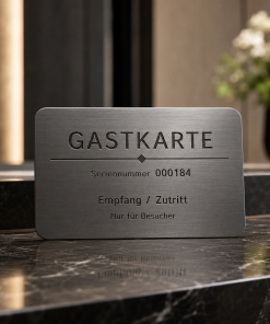 Gastkarte mit Seriennummer