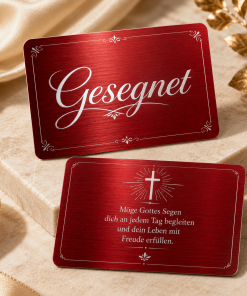 Gesegnet Metall-Glaubenskarten, Gebetskarten, Schutzkarten mit Gravur