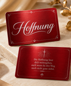 Hope Metall-Glaubenskarten, Gebetskarten, Schutzkarten mit Gravur
