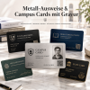 5 Stück Metall-Ausweise &  Cards mit Gravur