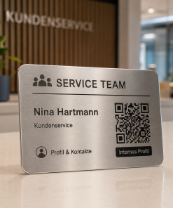 Service Team Card mit QR-Code