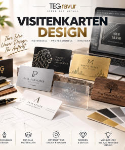 Visitenkarten Design für Druck, Gravur & Metallkarten | TEGravur